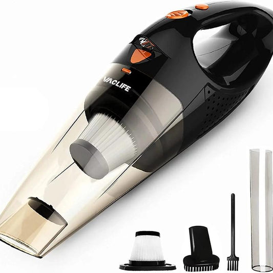 Vaclife Handheld Vacuum, Car Vacuum Cleaner Cordless, Mini Portable Rechargeable Wireless Vacuum Cleaner with 2 Filters, Orange and Silver