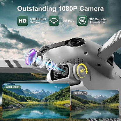 F10 Drone with Ultra-High-Definition Camera and Optical Flow for Stunning Aerial Photography and 360-Degree Roll